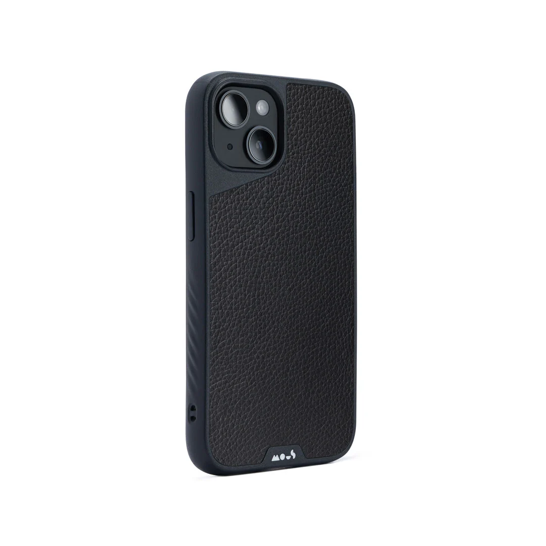 Black Leather Protective Phone Case - Limitless - Image 35